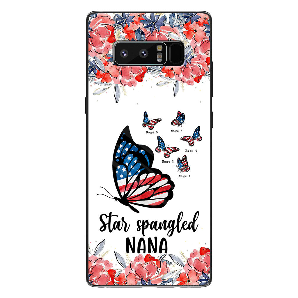 Star Spangled And Grandkids Patriotic - Personalized Independence Day Grandma Phone Case