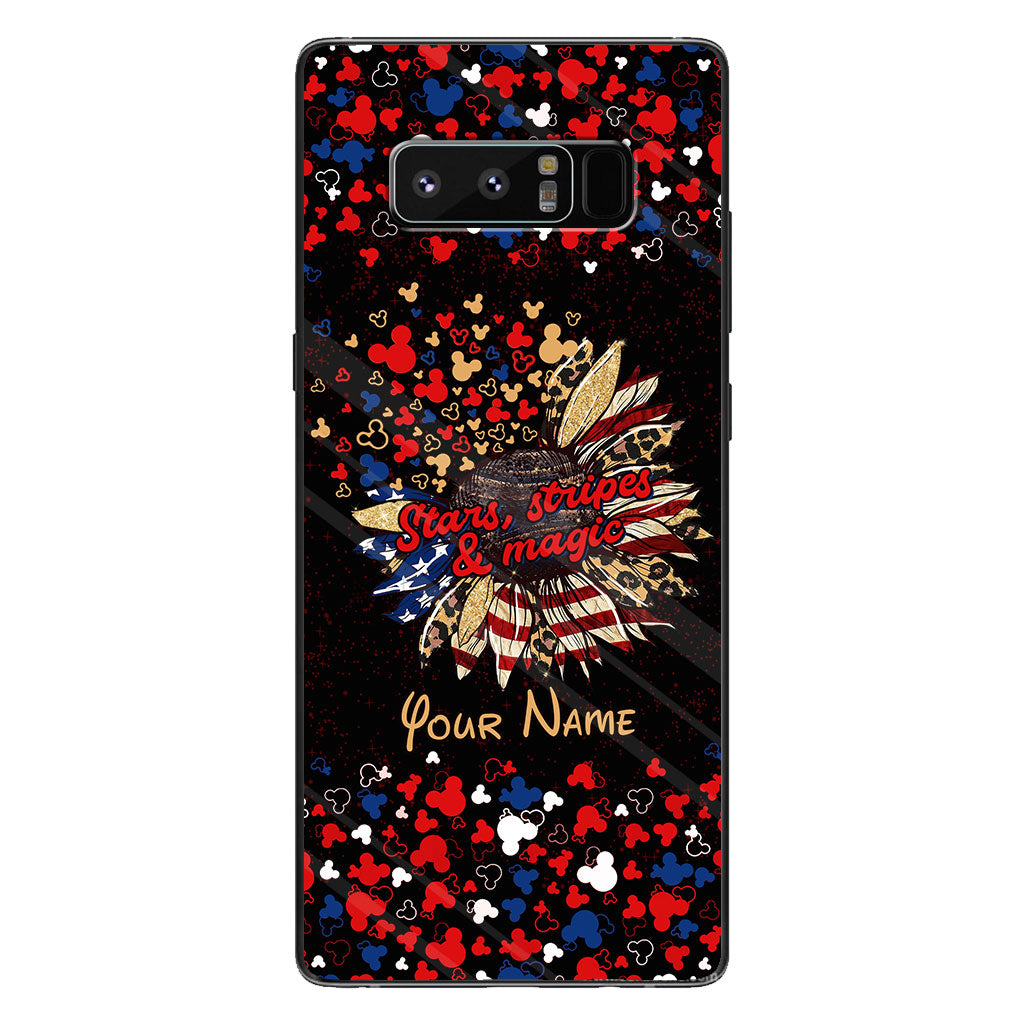 Stars Stripes And Magic - Personalized Independence Day Mouse Phone Case