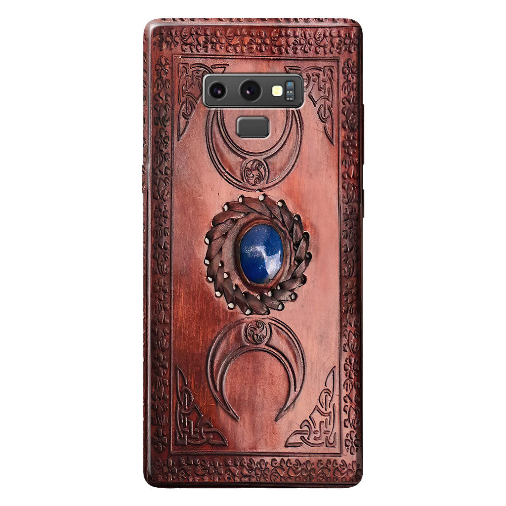 Triple Moon Third Eye Witch Leather Pattern Print Phone Case