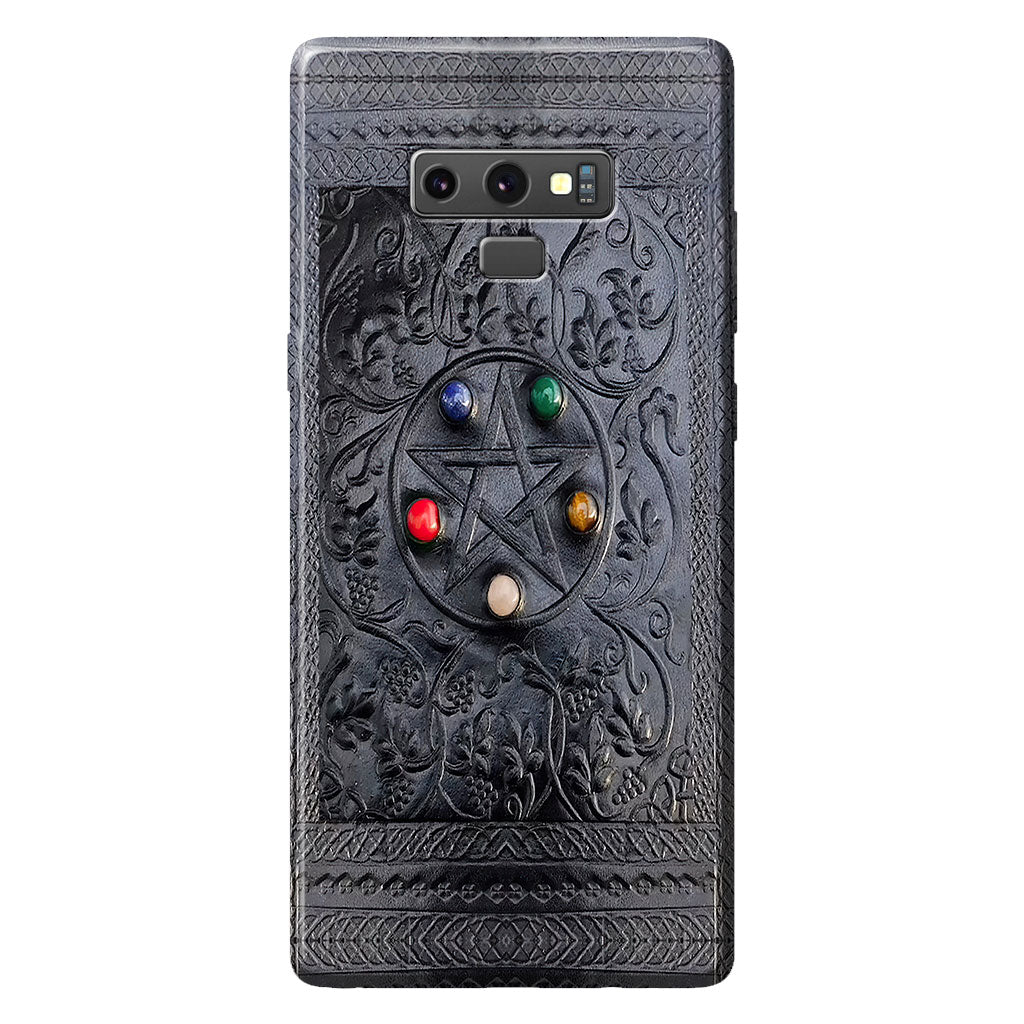 Salty Lil' Witch Leather Pattern Print Phone Case