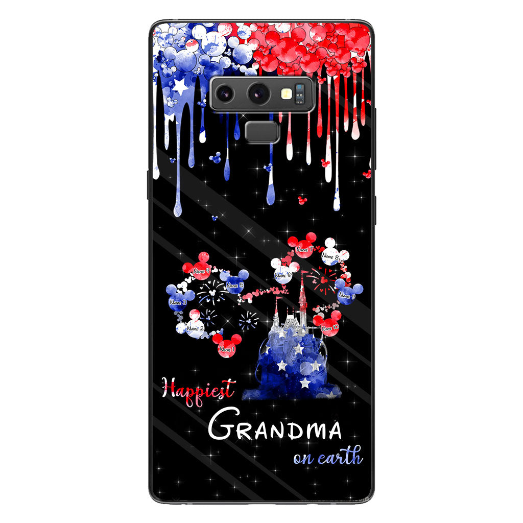 Happiest Grandma On Earth - Personalized Independence Day Phone Case