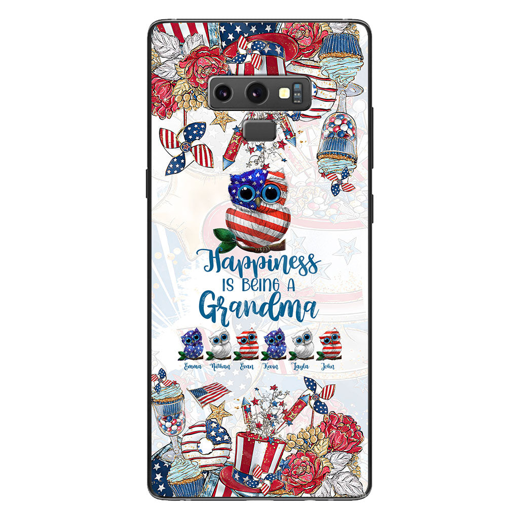 Happiness Is Being A Grandma - Personalized Independence Day Phone Case