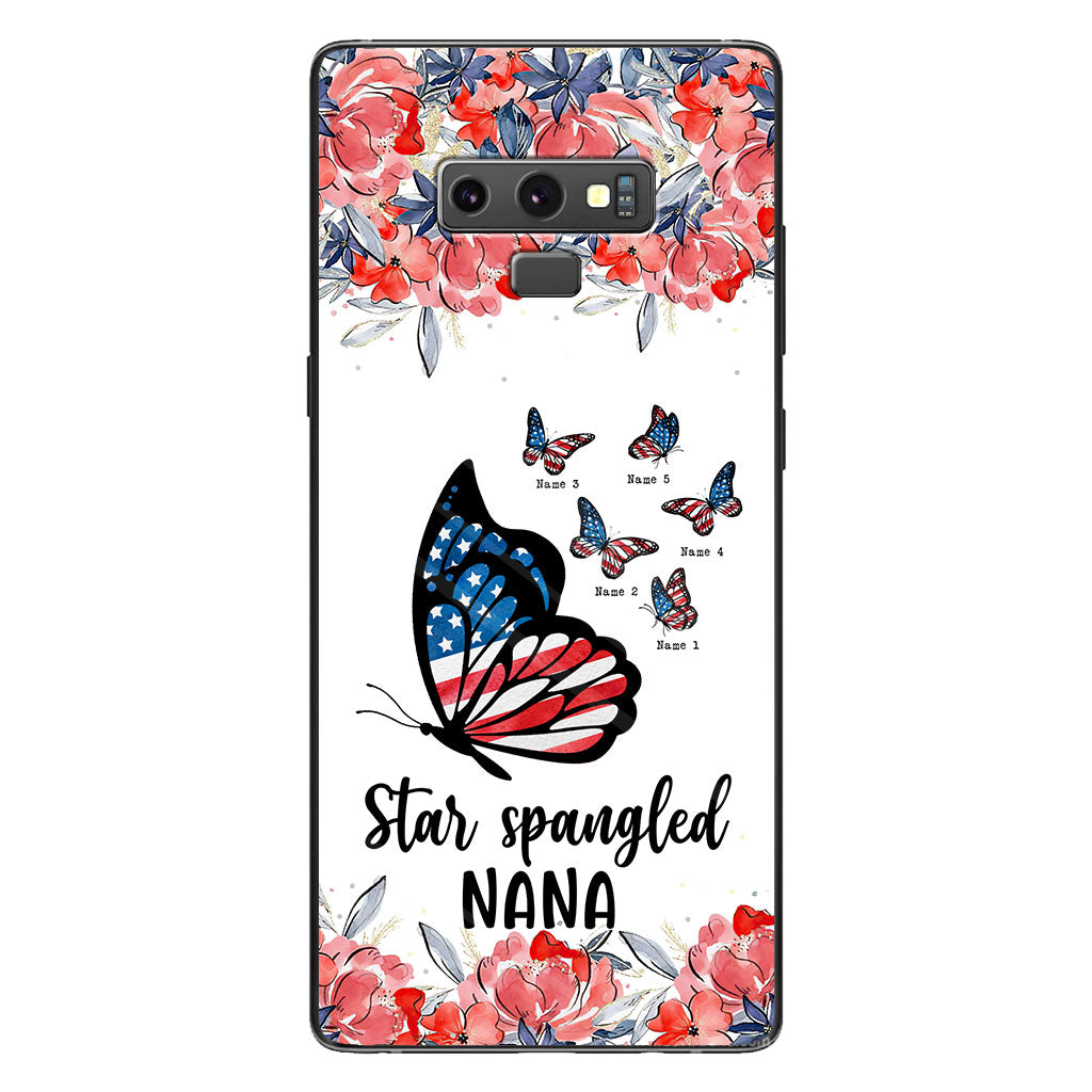 Star Spangled And Grandkids Patriotic - Personalized Independence Day Grandma Phone Case