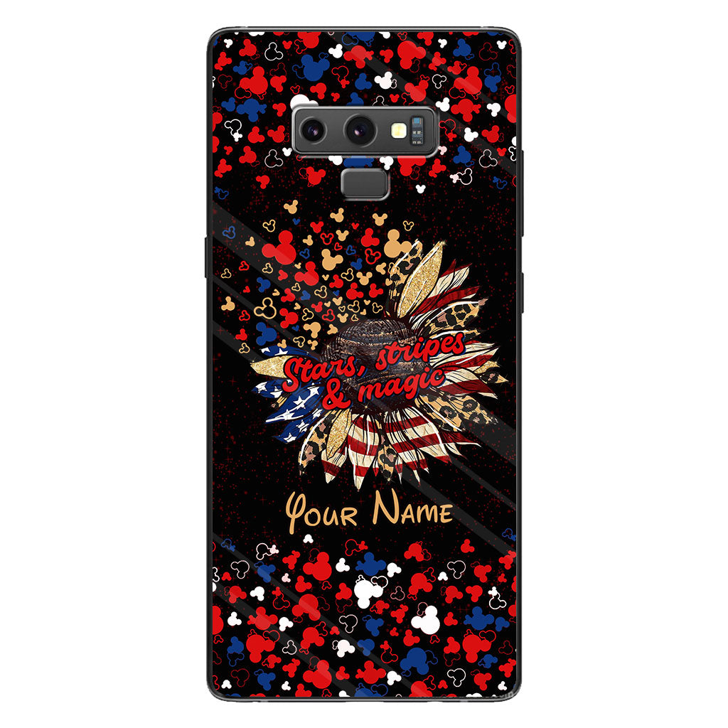 Stars Stripes And Magic - Personalized Independence Day Mouse Phone Case