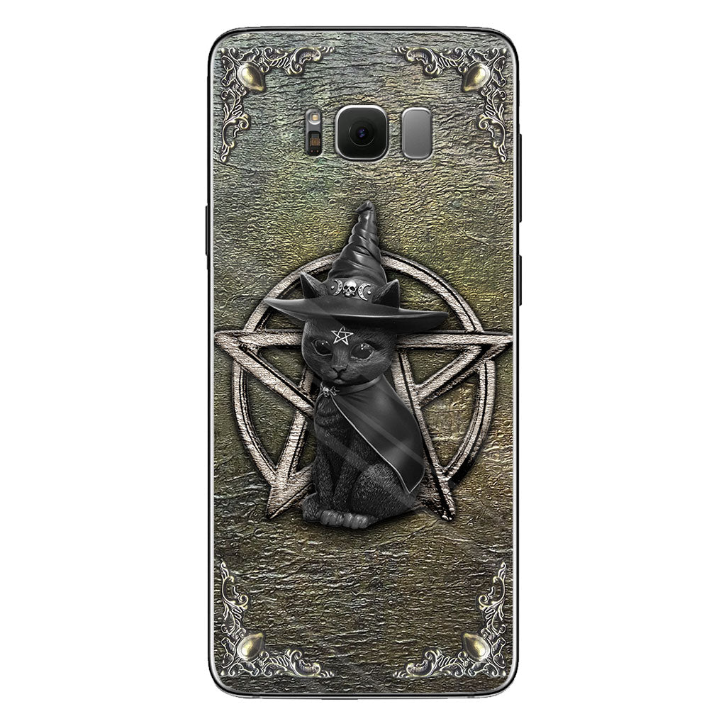 Mystical Witch - Personalized Halloween Black Cat Phone Case With 3D Pattern Print