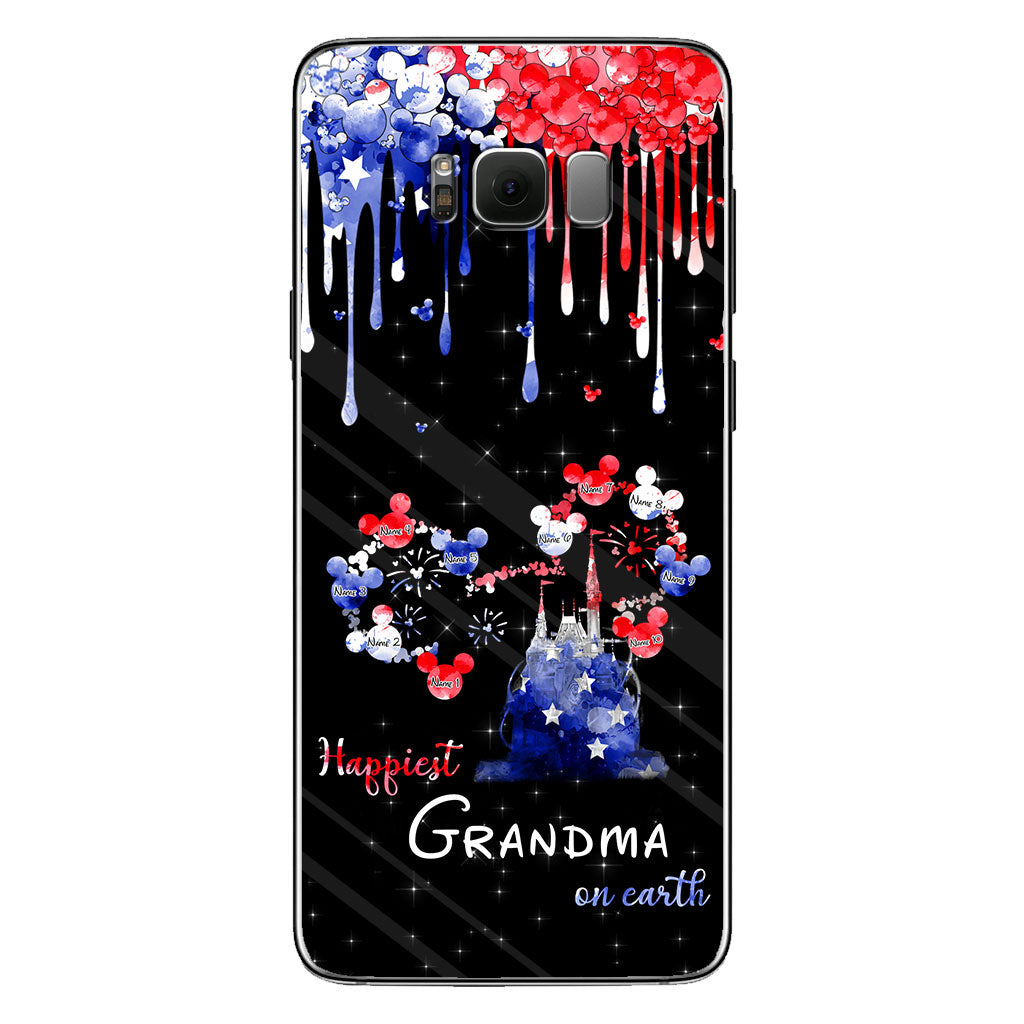 Happiest Grandma On Earth - Personalized Independence Day Phone Case