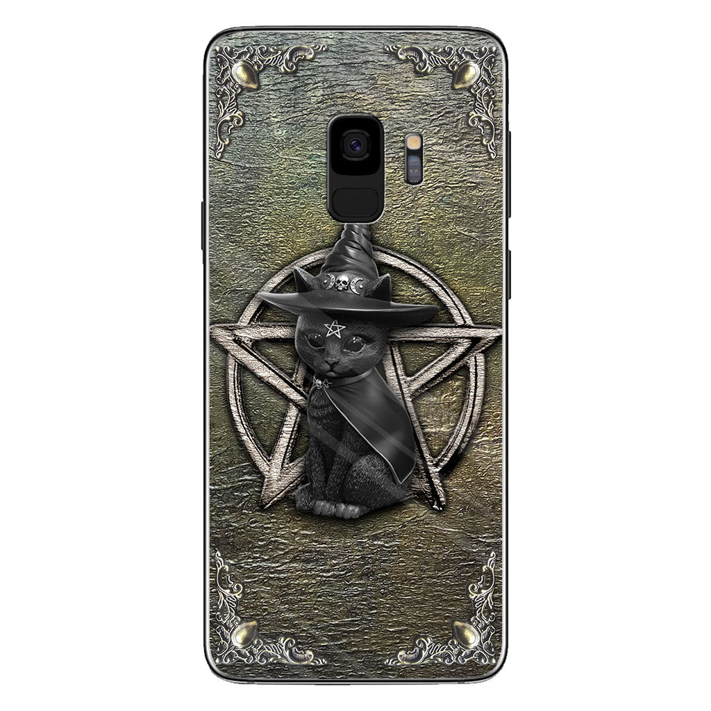 Mystical Witch - Personalized Halloween Black Cat Phone Case With 3D Pattern Print