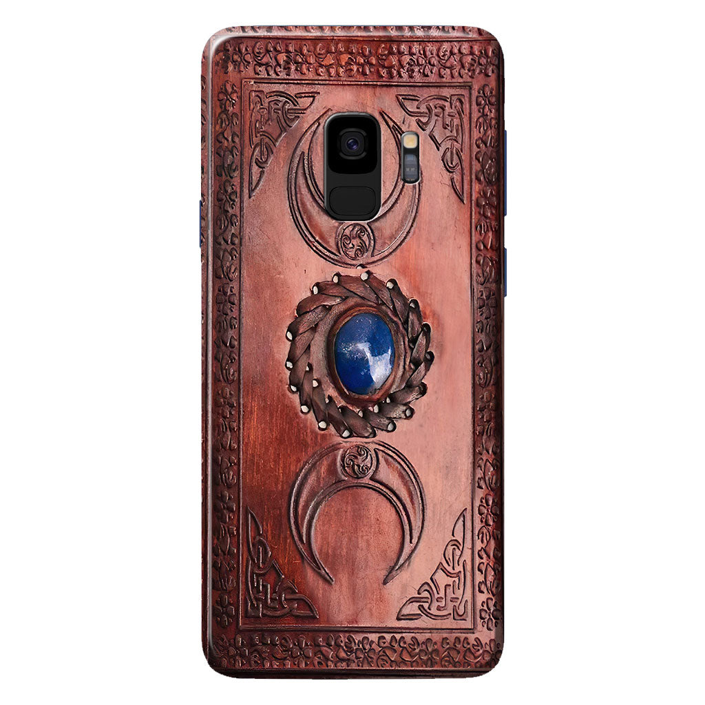 Triple Moon Third Eye Witch Leather Pattern Print Phone Case