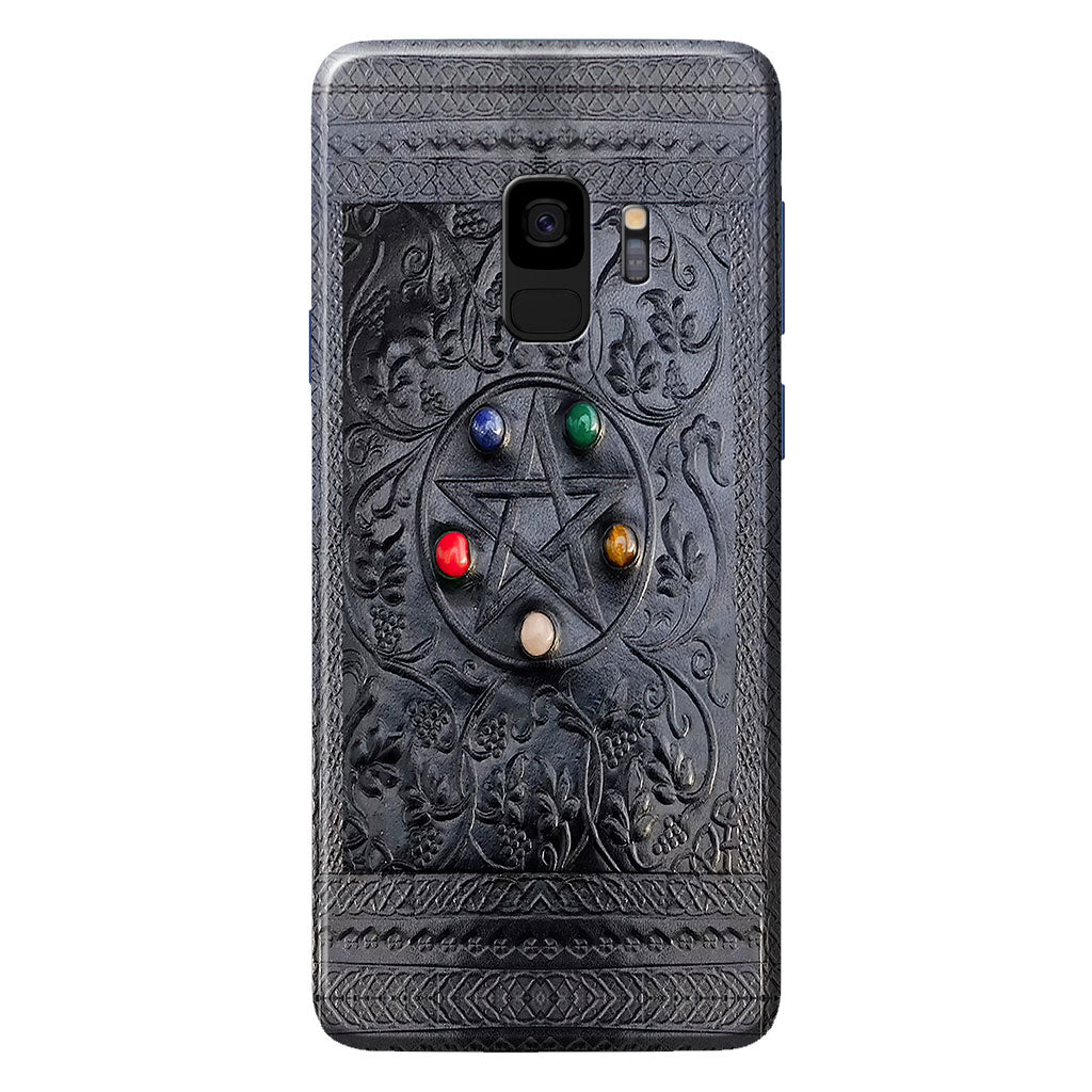 Salty Lil' Witch Leather Pattern Print Phone Case