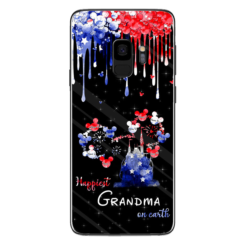 Happiest Grandma On Earth - Personalized Independence Day Phone Case