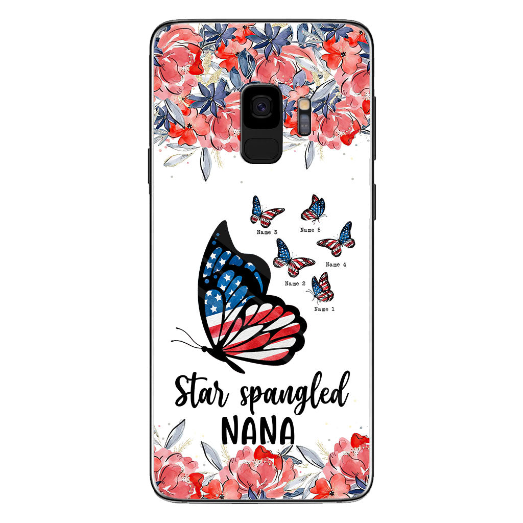 Star Spangled And Grandkids Patriotic - Personalized Independence Day Grandma Phone Case
