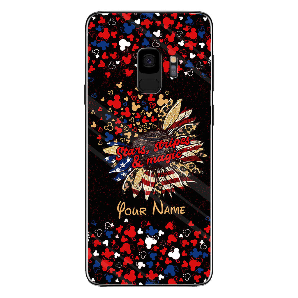 Stars Stripes And Magic - Personalized Independence Day Mouse Phone Case