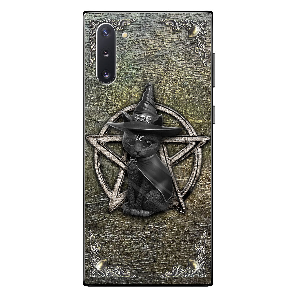 Mystical Witch - Personalized Halloween Black Cat Phone Case With 3D Pattern Print