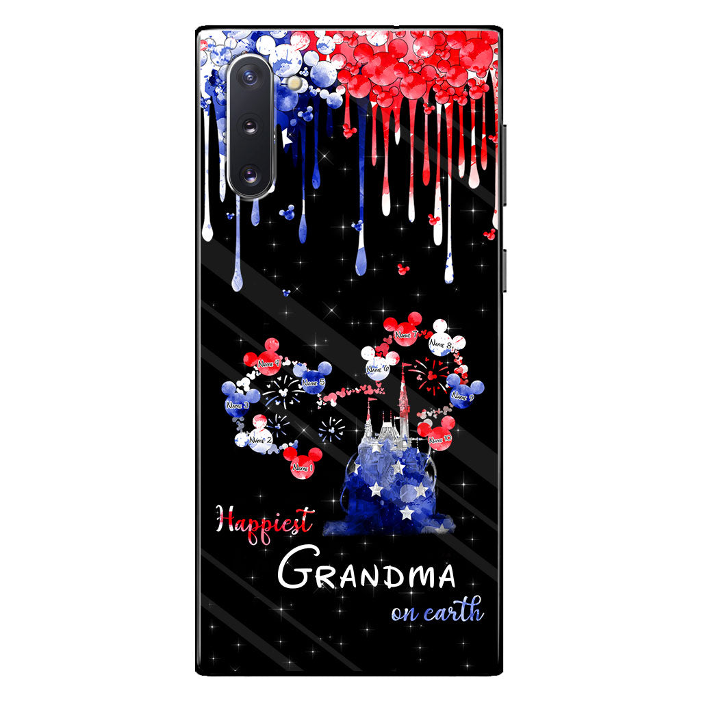 Happiest Grandma On Earth - Personalized Independence Day Phone Case