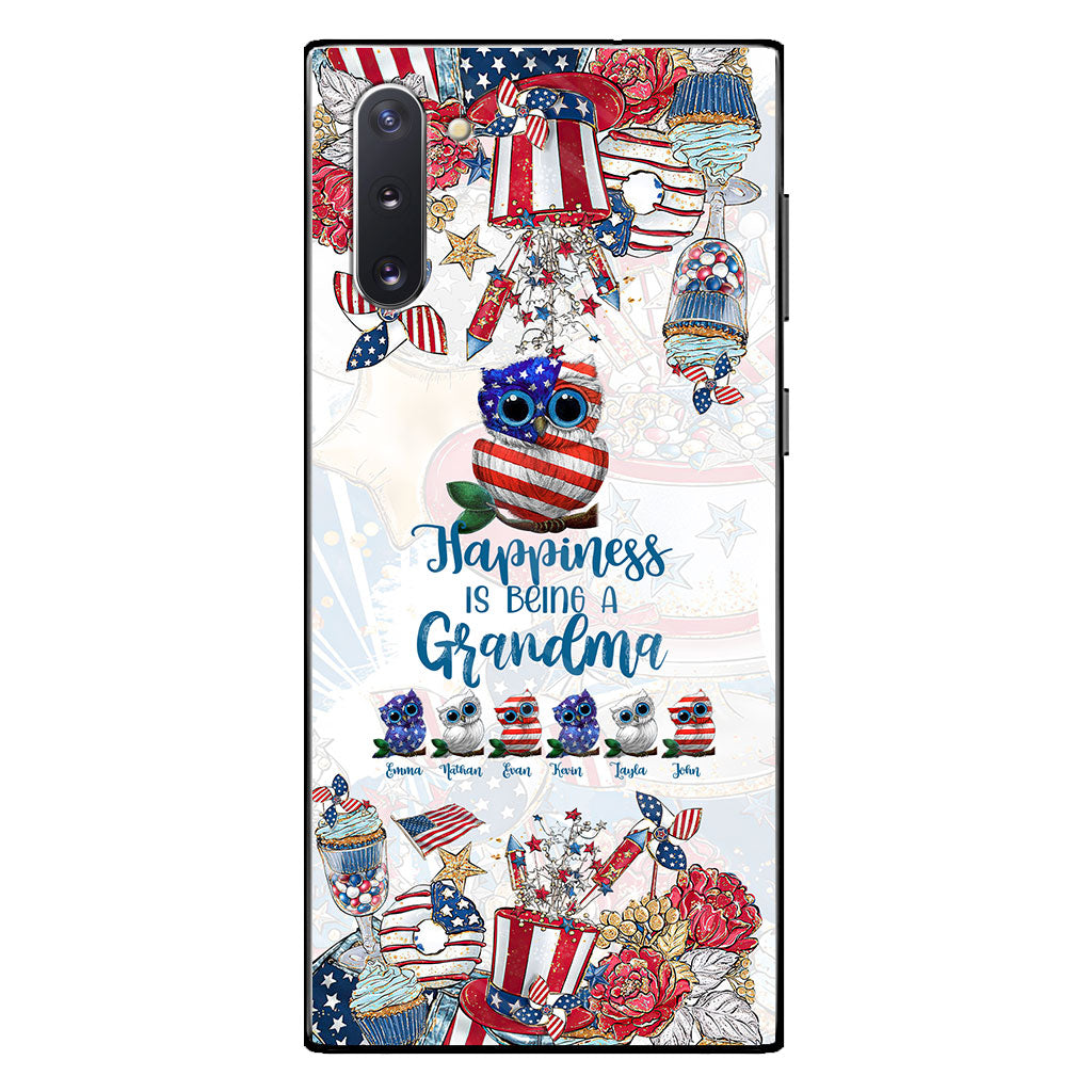 Happiness Is Being A Grandma - Personalized Independence Day Phone Case
