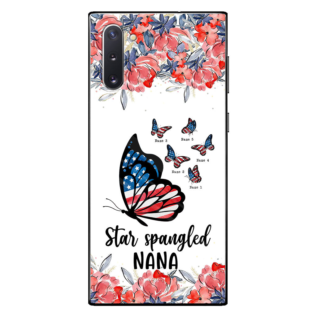 Star Spangled And Grandkids Patriotic - Personalized Independence Day Grandma Phone Case