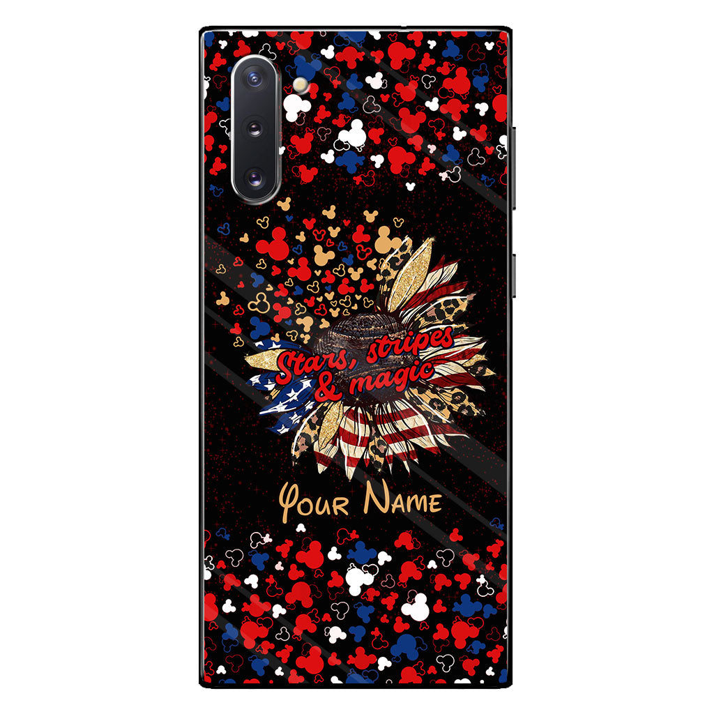 Stars Stripes And Magic - Personalized Independence Day Mouse Phone Case