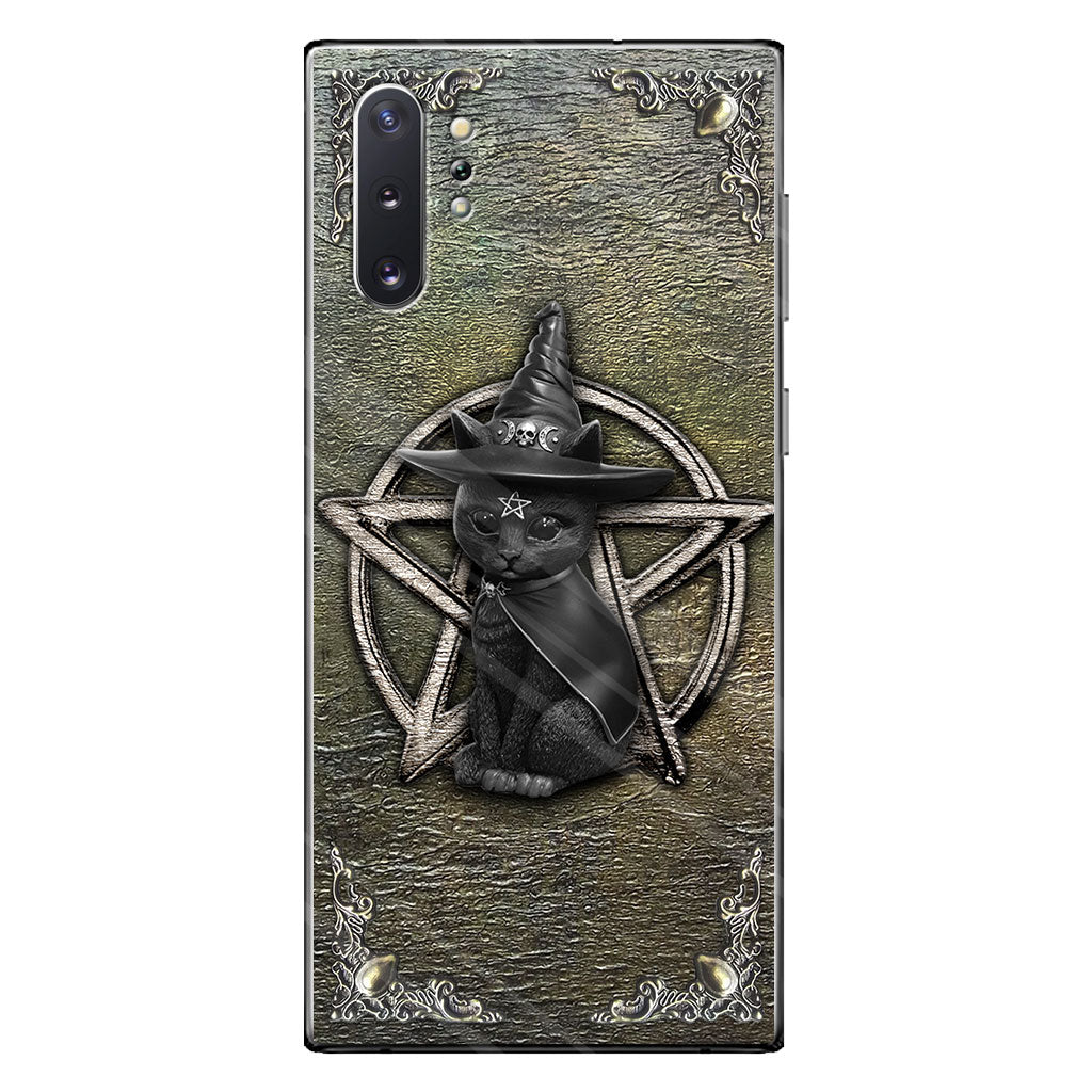 Mystical Witch - Personalized Halloween Black Cat Phone Case With 3D Pattern Print
