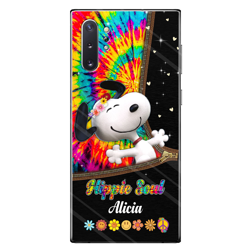 Hippie Soul White Dog - Personalized Phone Case