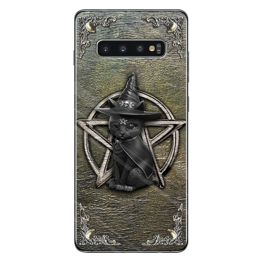 Mystical Witch - Personalized Halloween Black Cat Phone Case With 3D Pattern Print