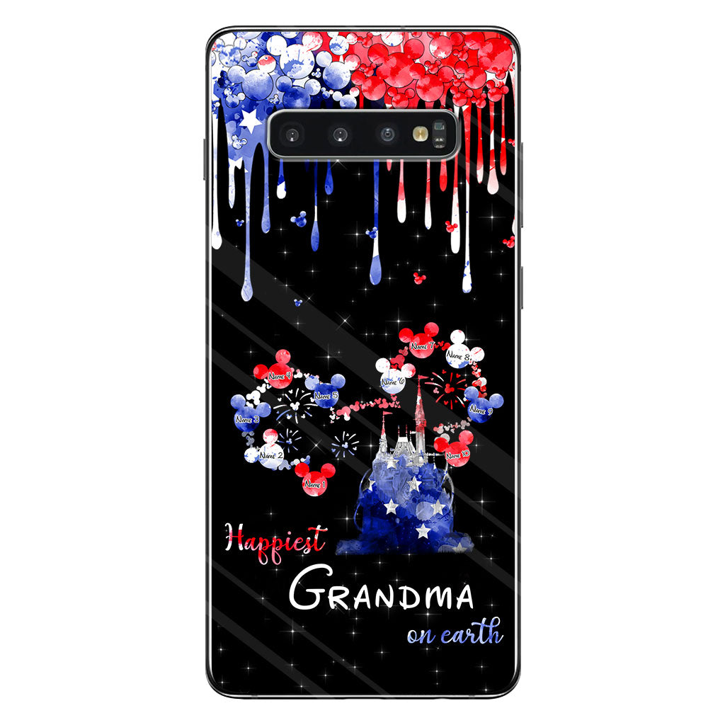 Happiest Grandma On Earth - Personalized Independence Day Phone Case