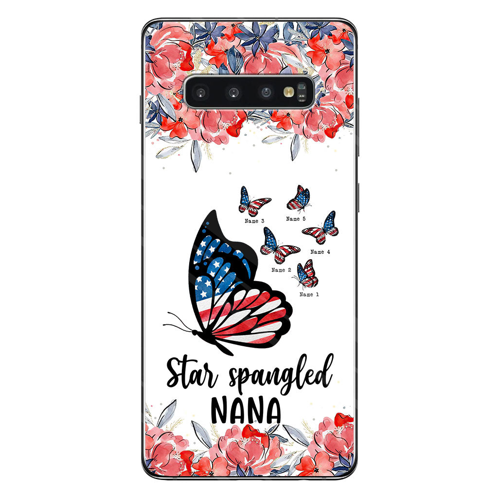 Star Spangled And Grandkids Patriotic - Personalized Independence Day Grandma Phone Case