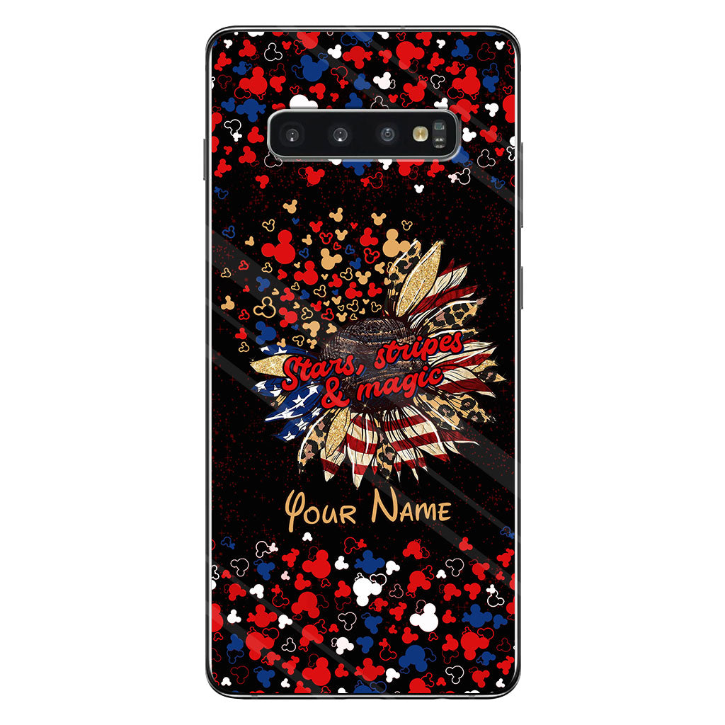 Stars Stripes And Magic - Personalized Independence Day Mouse Phone Case