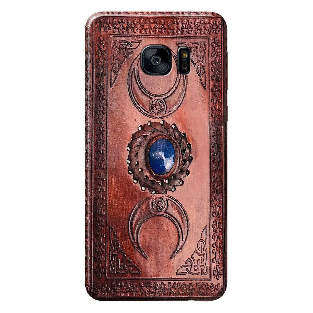Triple Moon Third Eye Witch Leather Pattern Print Phone Case
