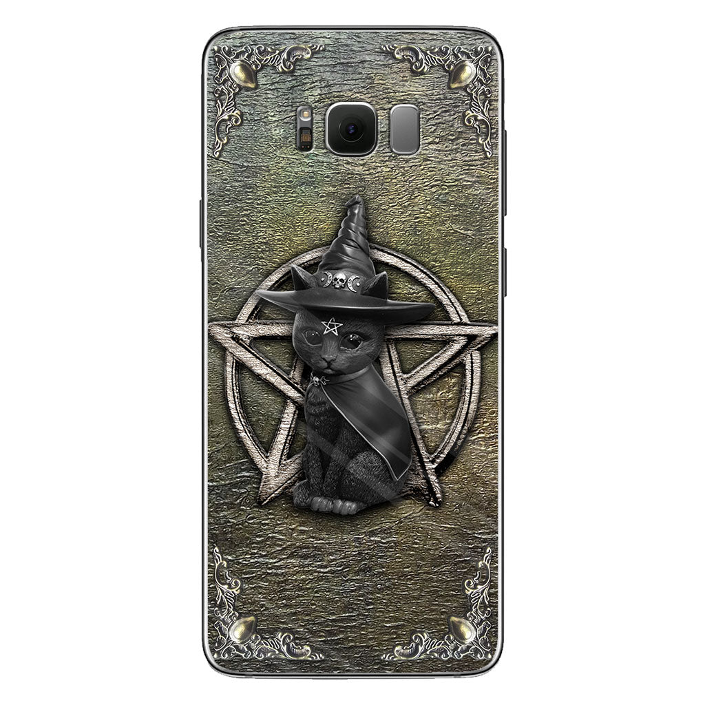 Mystical Witch - Personalized Halloween Black Cat Phone Case With 3D Pattern Print