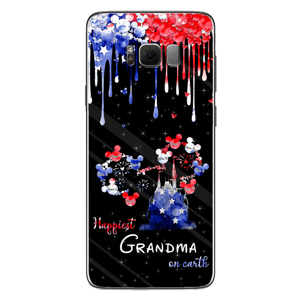Happiest Grandma On Earth - Personalized Independence Day Phone Case