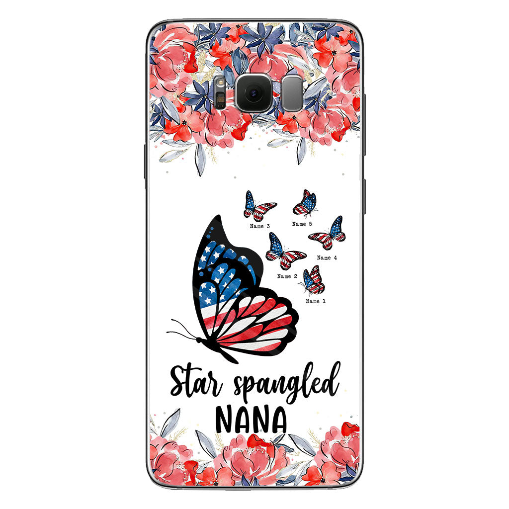 Star Spangled And Grandkids Patriotic - Personalized Independence Day Grandma Phone Case