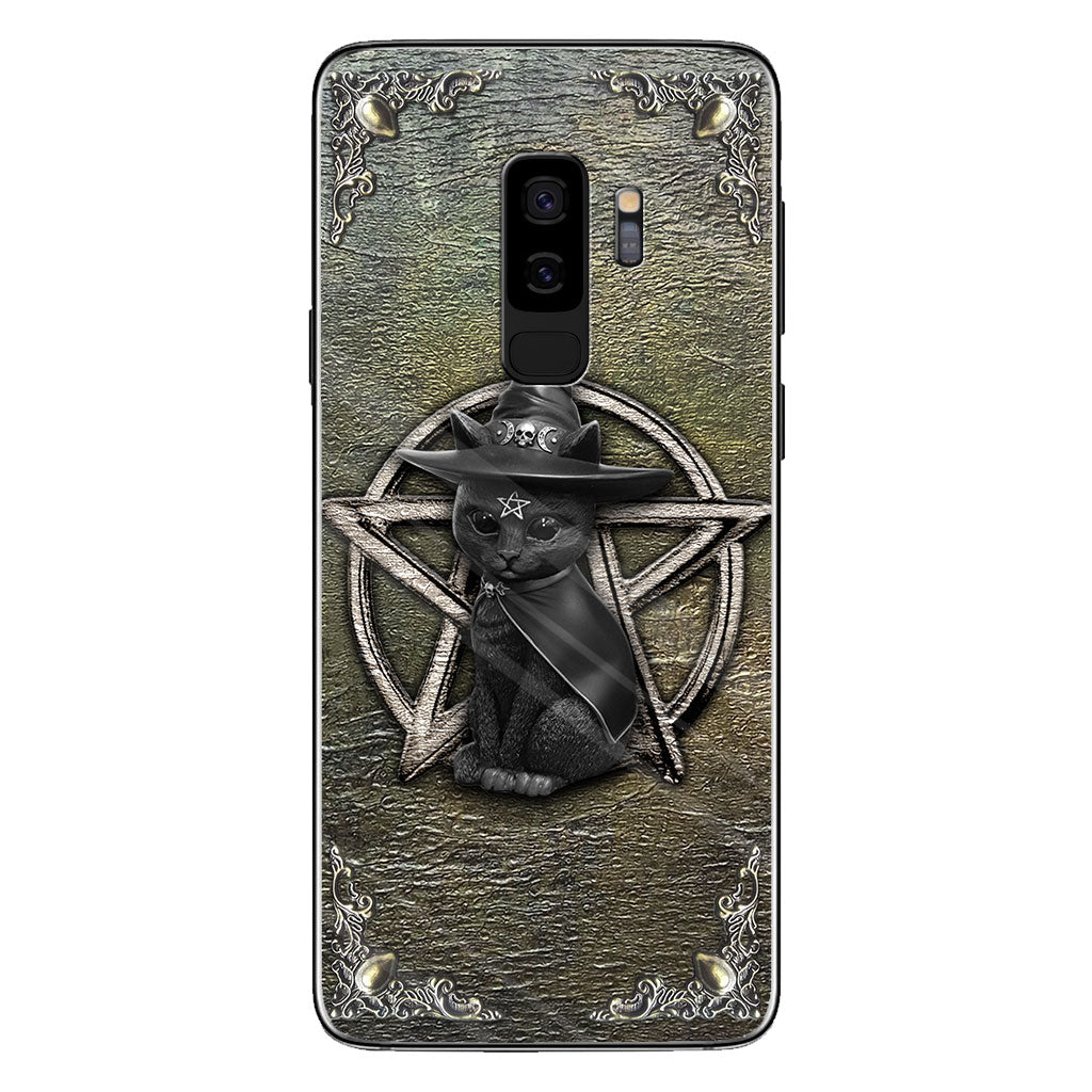 Mystical Witch - Personalized Halloween Black Cat Phone Case With 3D Pattern Print