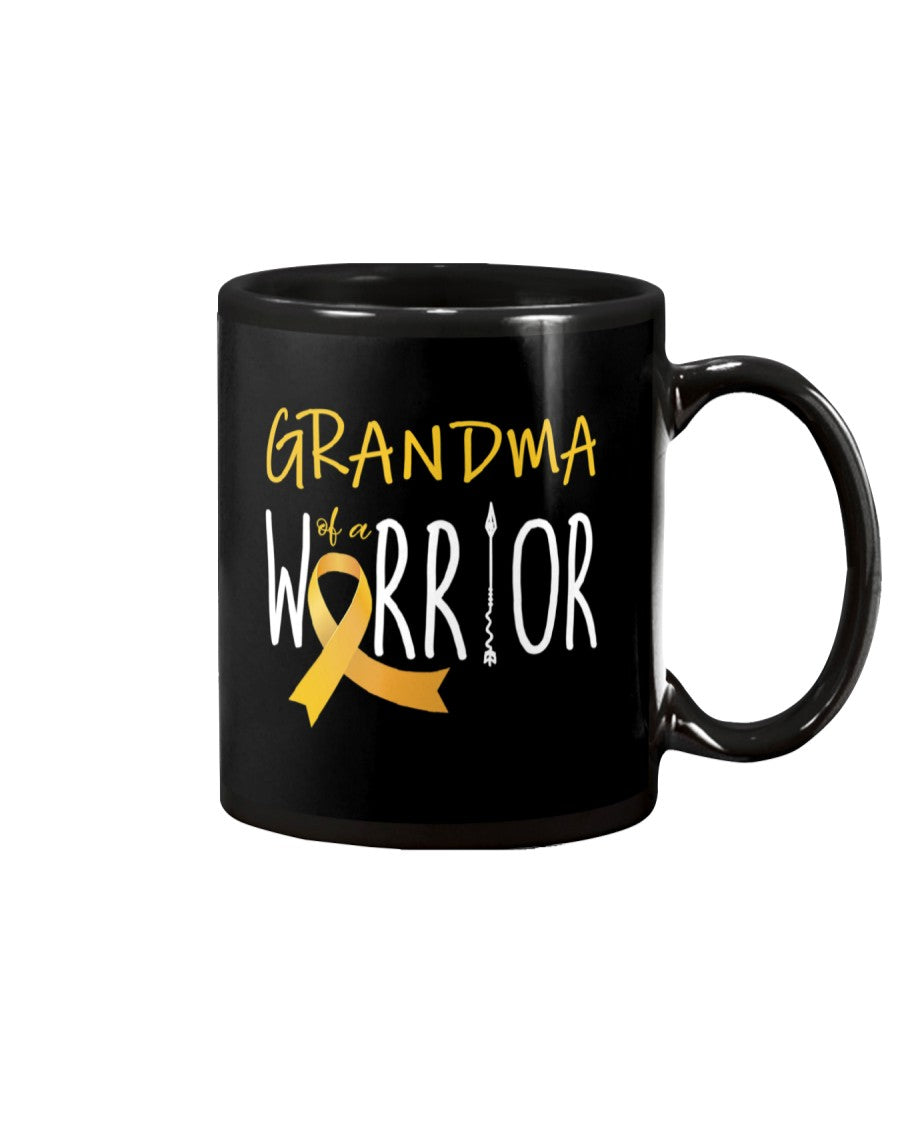 Childhood Cancer Wwareness Grandma Of A Warrior - Grandma Mug 0921