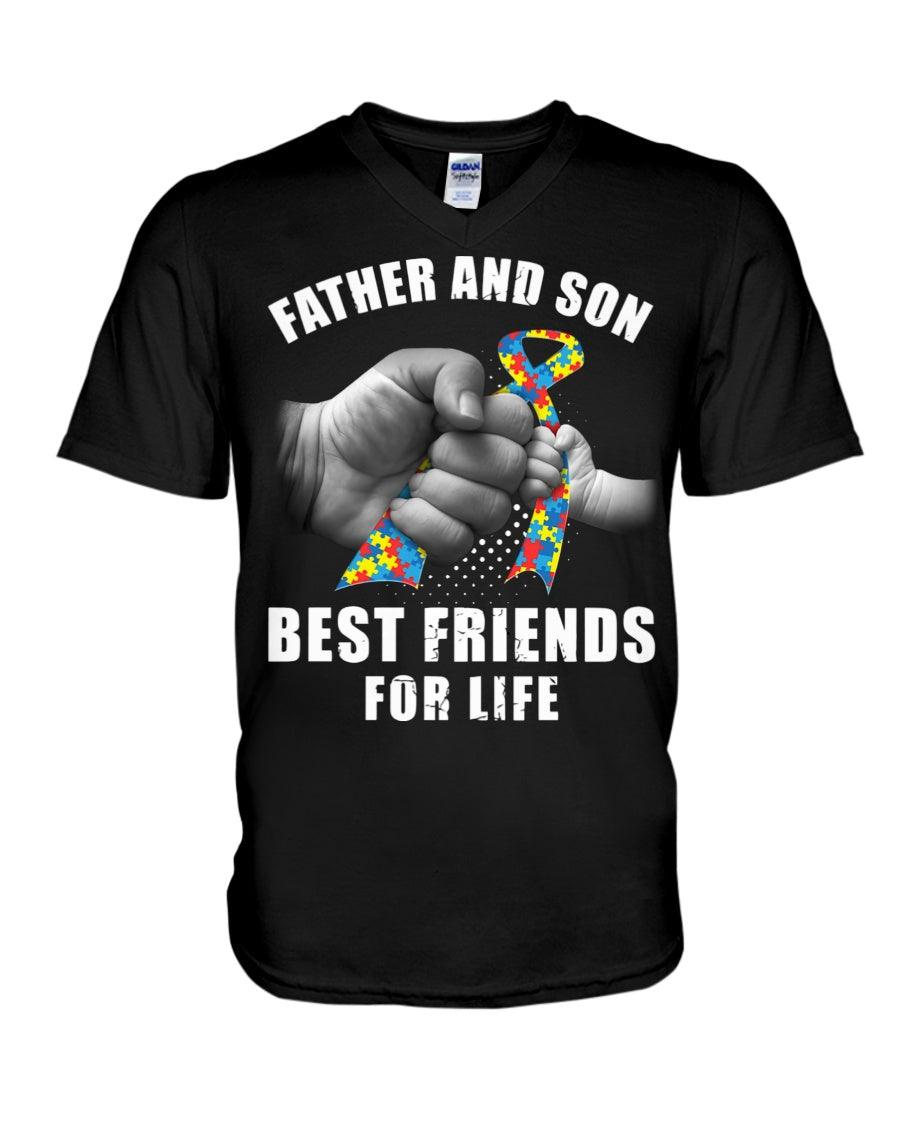 Father And Son Best Friends For Life - Autism Awareness T-shirt and Hoodie 0921