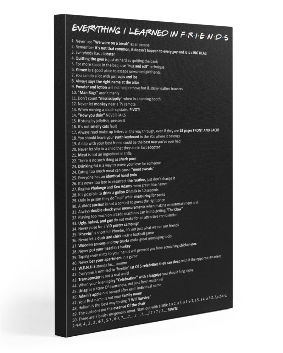 Everything I Learned - Canvas And Poster 1122