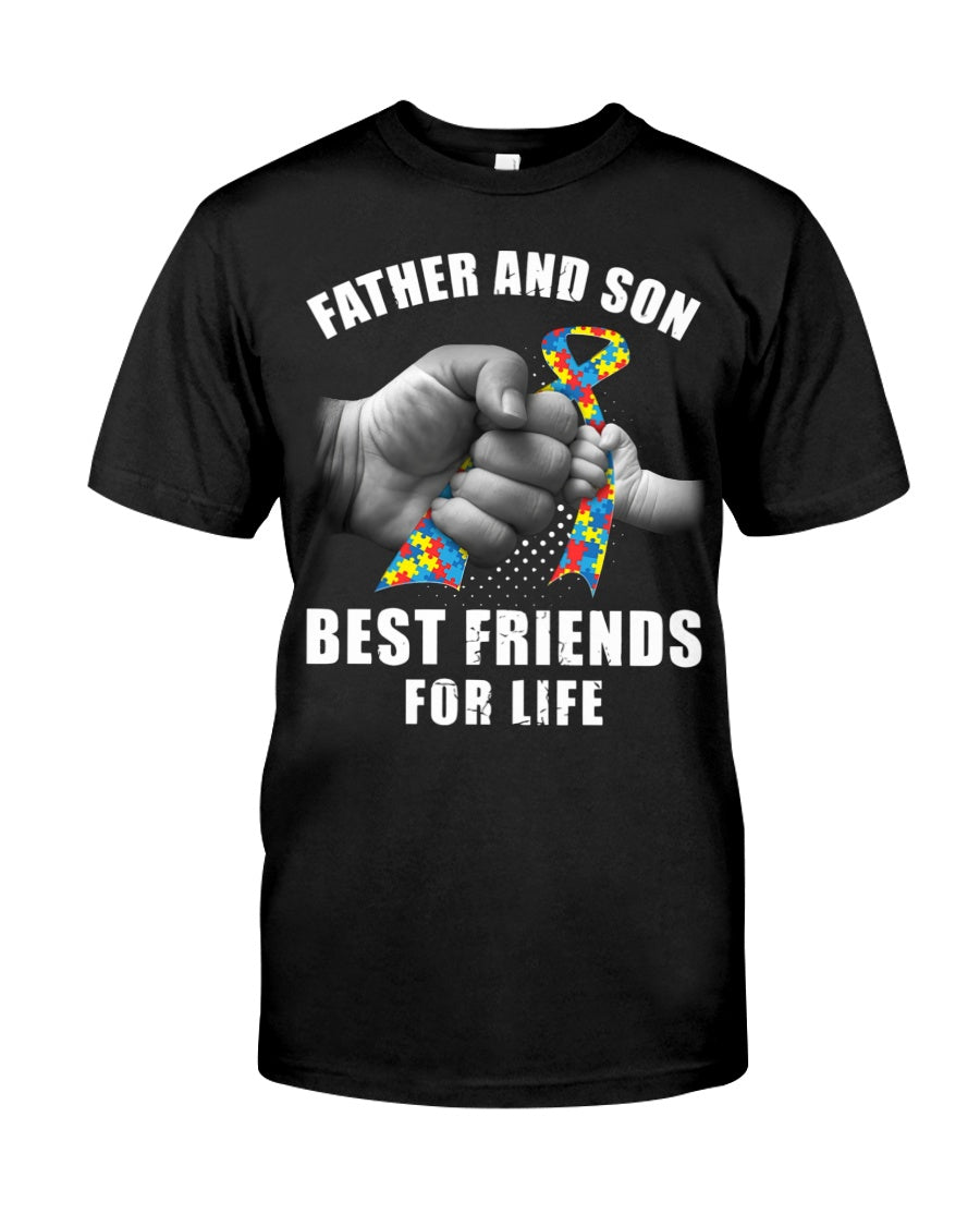 Father And Son Best Friends For Life - Autism Awareness T-shirt and Hoodie 0921