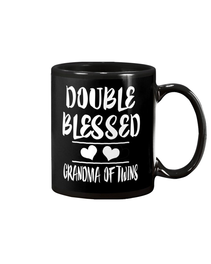 Double Blessed Grandma Of Twins Grandmother Gift - Grandma Mug 0921