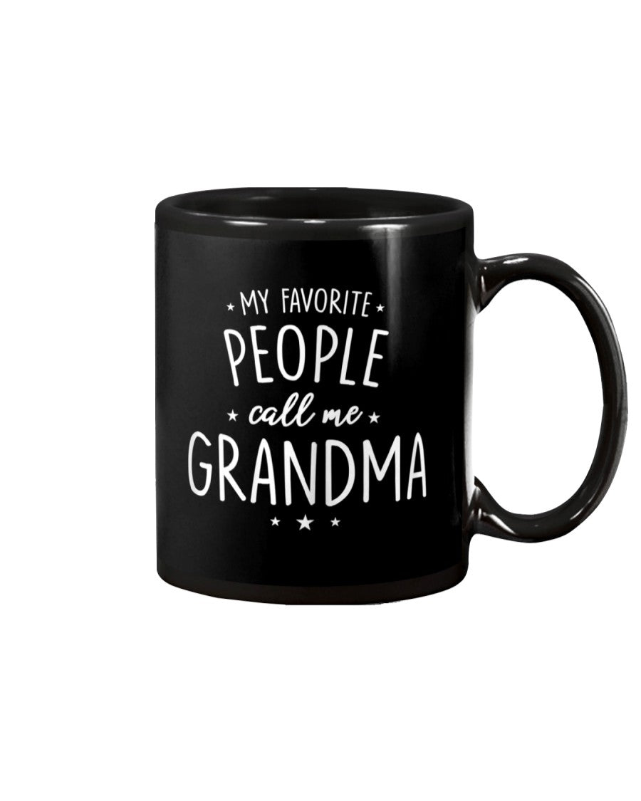 Womens Gift My Favorite People Call Me Grandma - Grandma Mug 0921