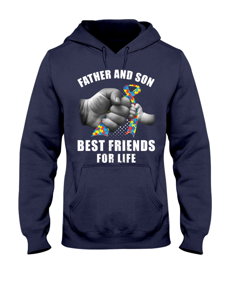 Father And Son Best Friends For Life - Autism Awareness T-shirt and Hoodie 0921