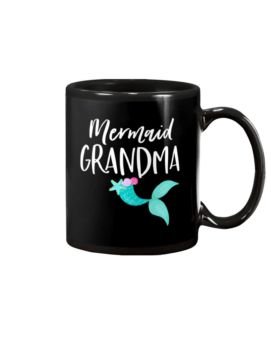 Girl Birthday Party Outfit Grandpa Mermaid Grandma - Grandma Mug 0921