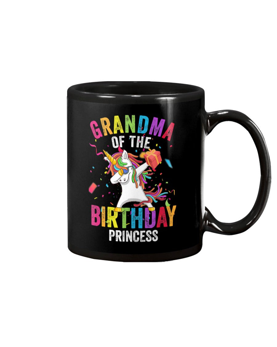 Grandma Of The Birthday Princess Gift Dabbing - Grandma Mug 0921