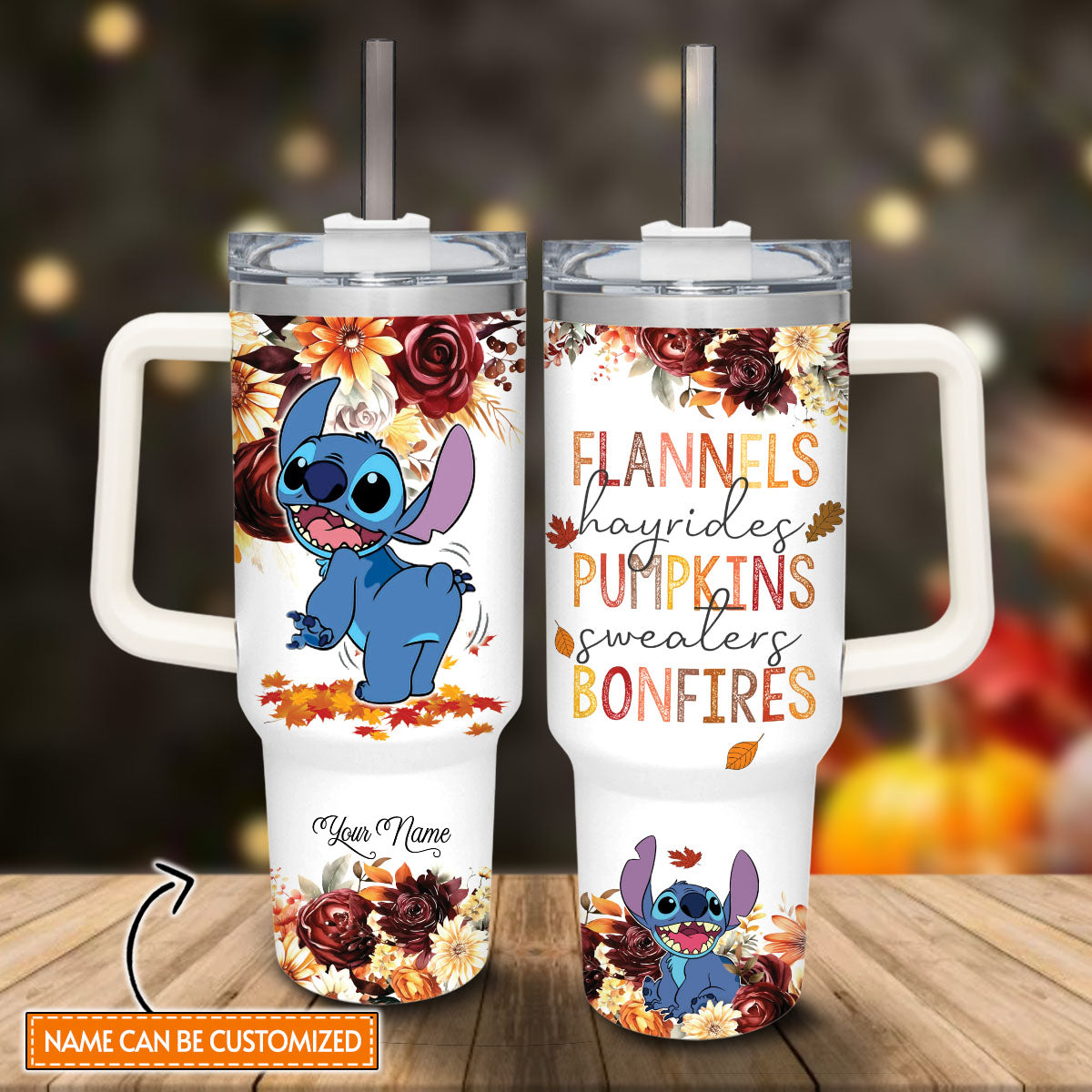 Tis' The Season Personalized Ohana Tumbler With Handle 0224