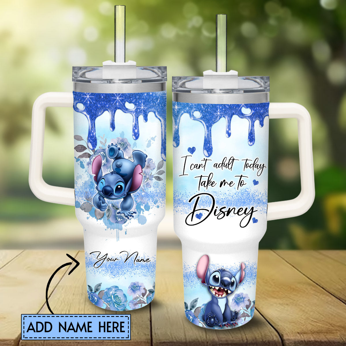 I Can't Adult Today Personalized Ohana Tumbler With Handle 0224
