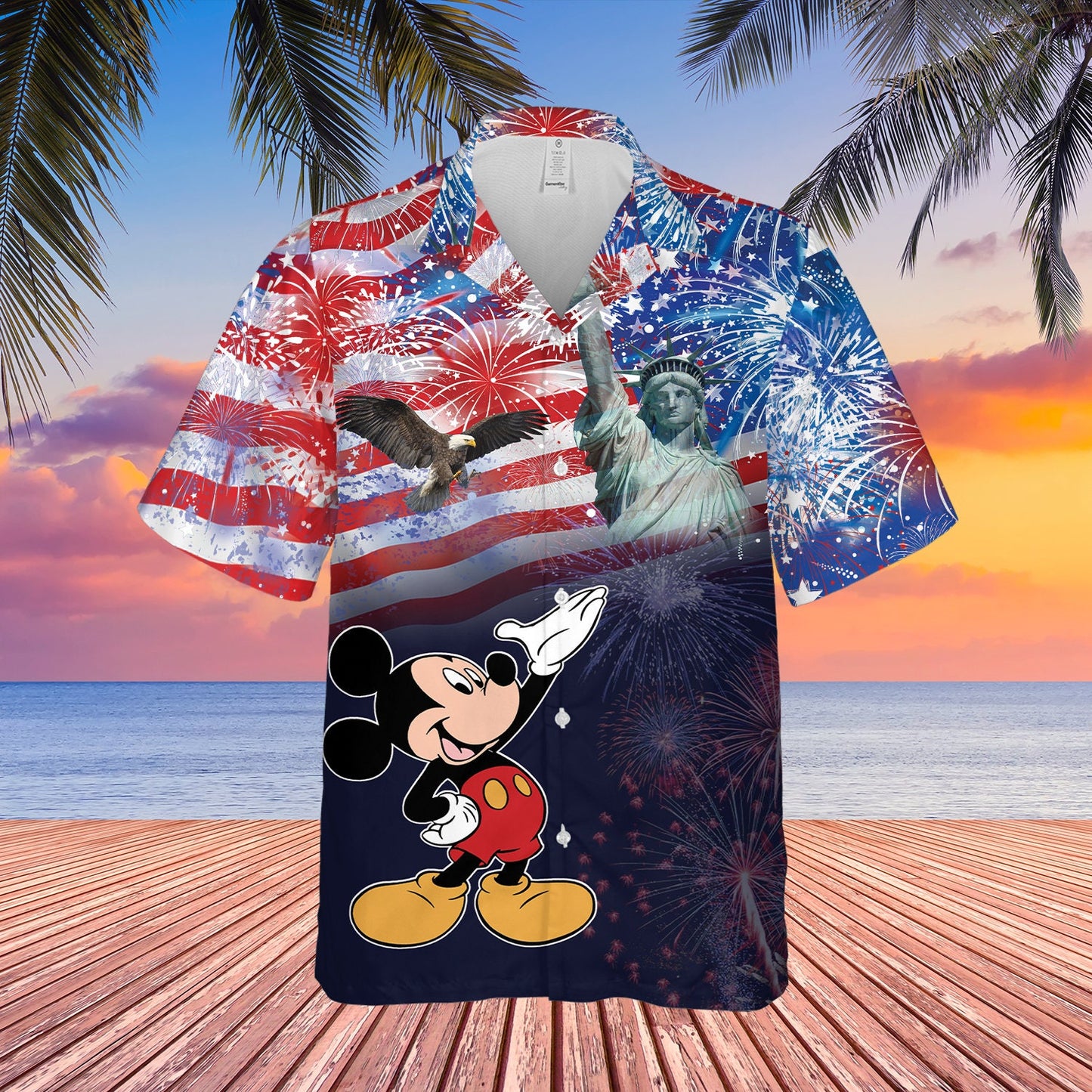 American Flag Mouse Hawaiian Shirt 0224