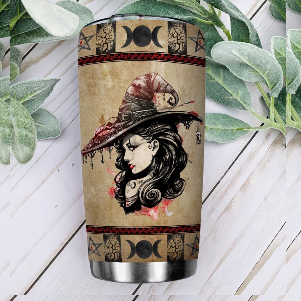 Vintage Sexy Witch By Nature - Witch Tumbler 0822