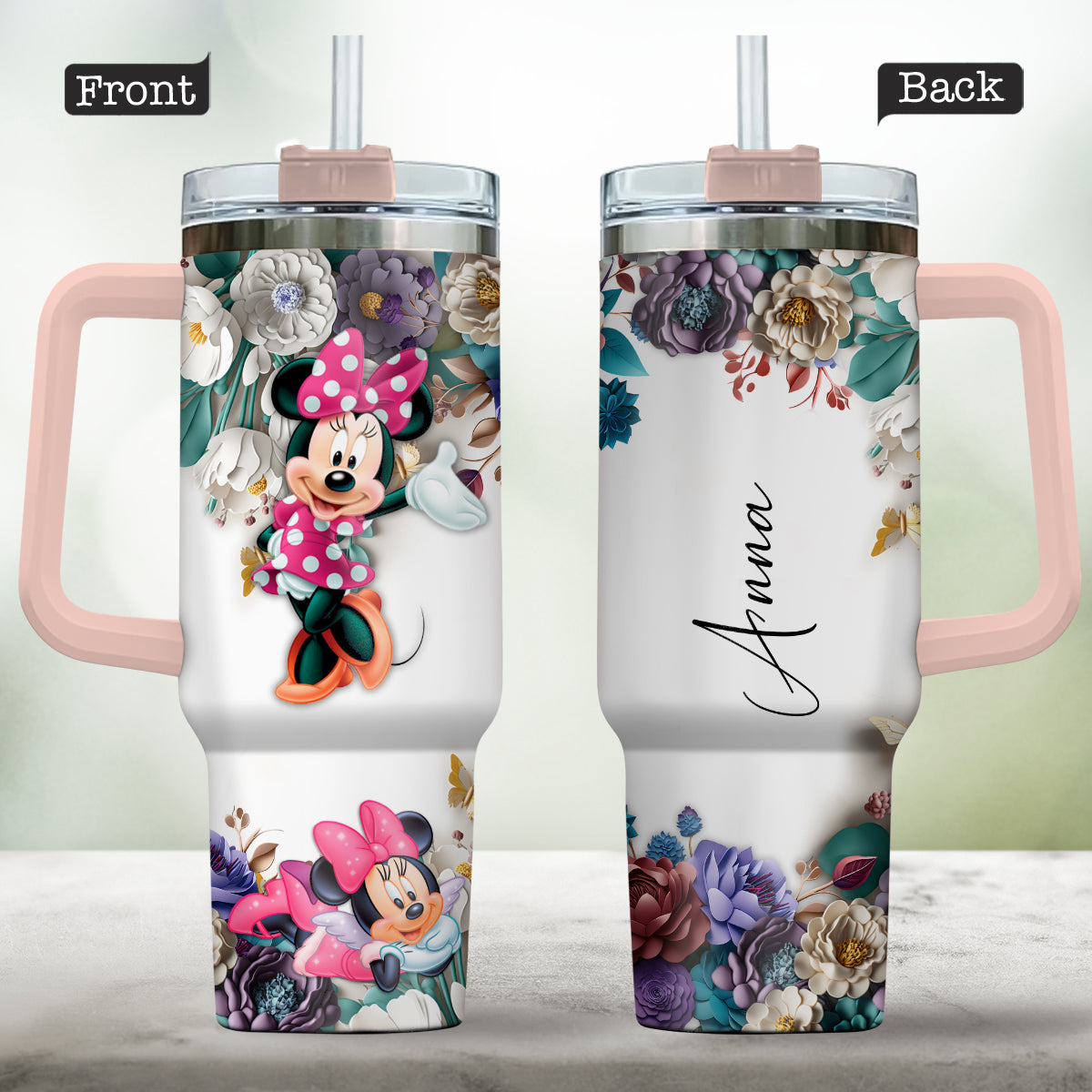 Love Mouse Personalized Mouse Tumbler With Handle 0224