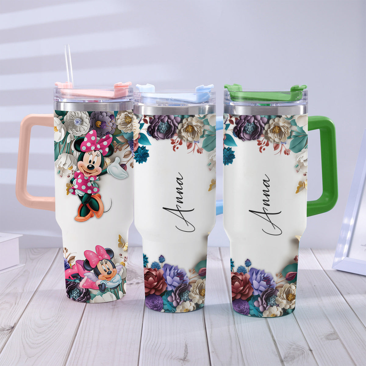 Love Mouse Personalized Mouse Tumbler With Handle 0224