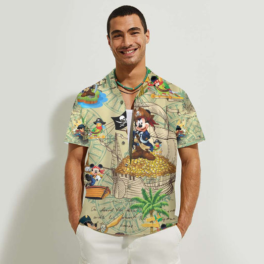 Pirate Mouse Mouse Hawaiian Shirt