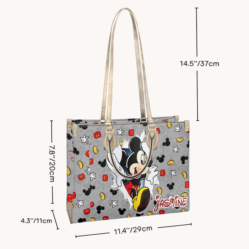 I Will Never Be Too Old For Magic - Personalized Mouse Leather Handbag