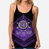Salty Lil&#39; Witch Purple Triple Moon - Personalized Witch Cross Tank Top